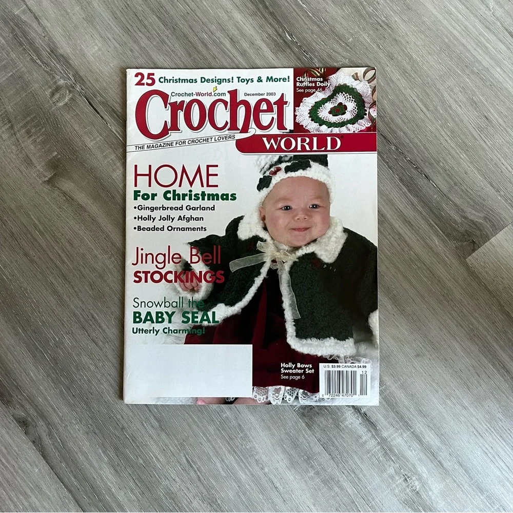NWT Vintage Crochet World Christmas Magazine December 2003